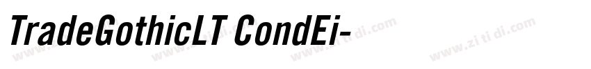 TradeGothicLT CondEi字体转换